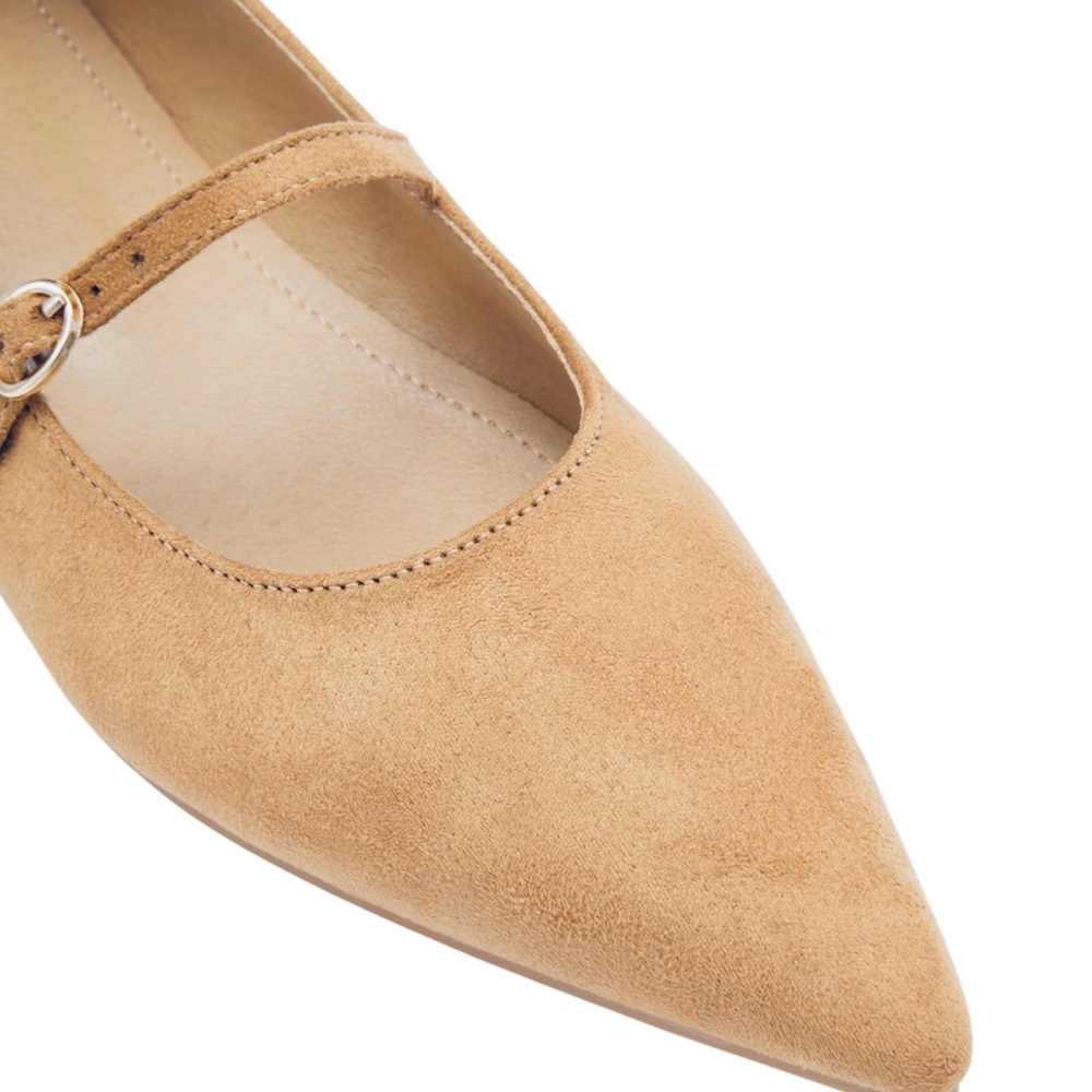 New! Brushed faux suede heels size 7.5